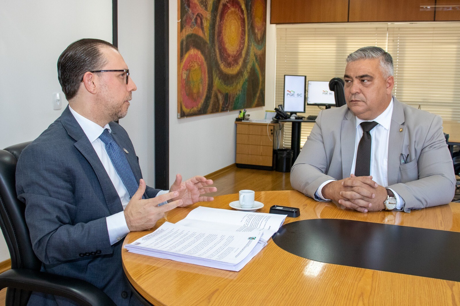 Procurador-geral do Estado, Márcio Vicari, e deputado Sargento Lima