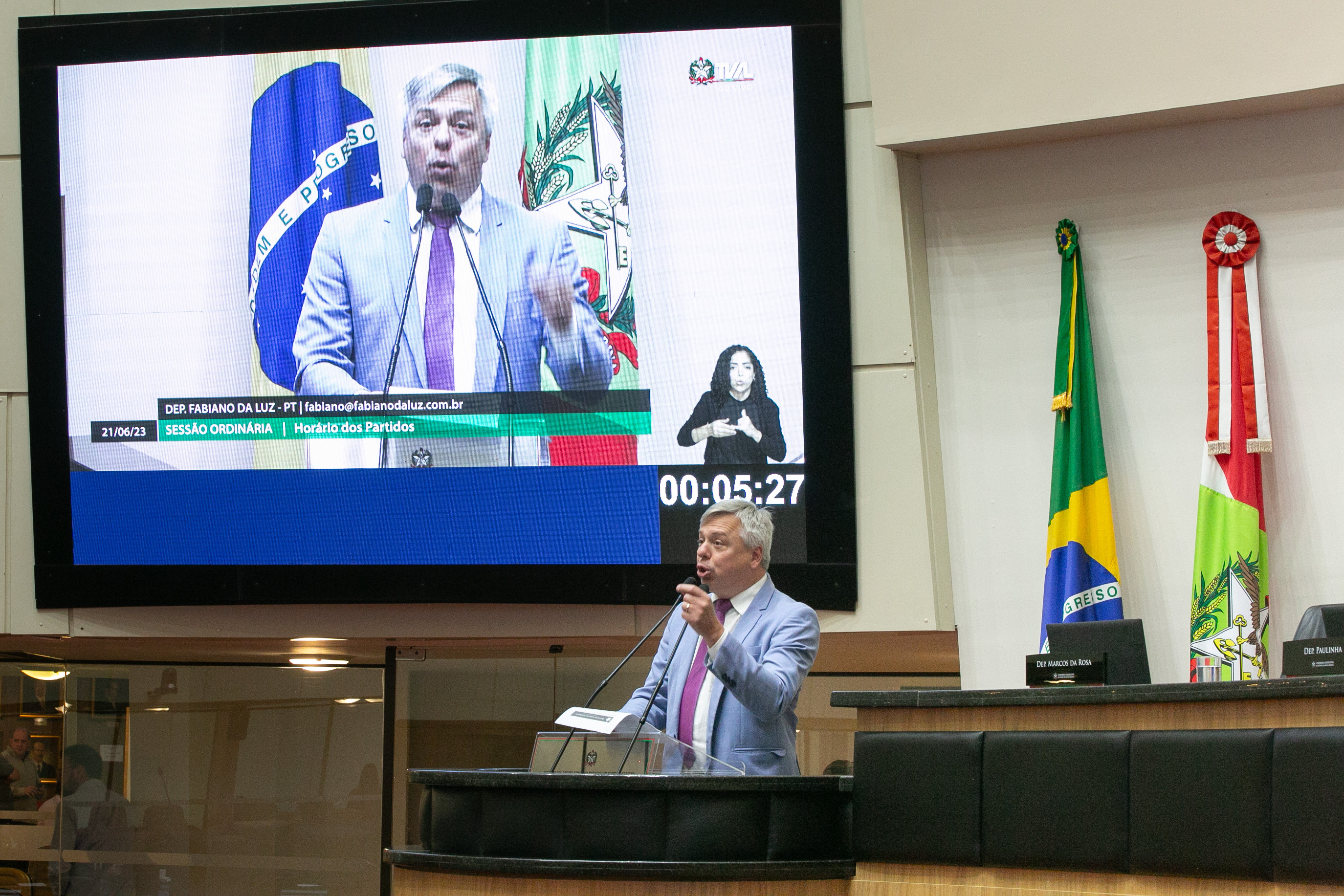 SESSÃO ORDINÁRIA - Parte 1 - Deputado Fabiano da Luz (PT)