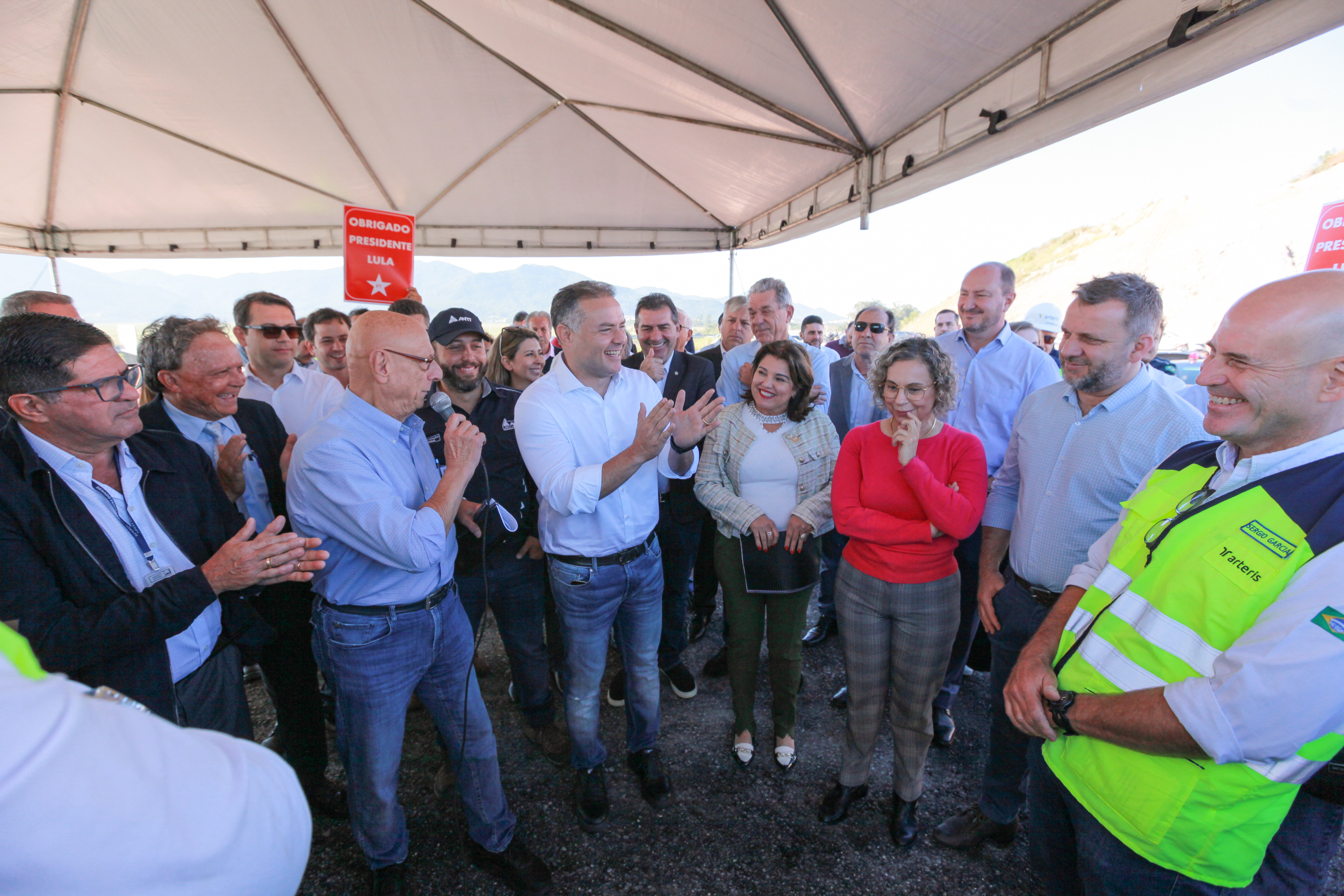 Presidente Mauro de Nadal visita contorno viário com Ministro dos Transportes Renan Filho