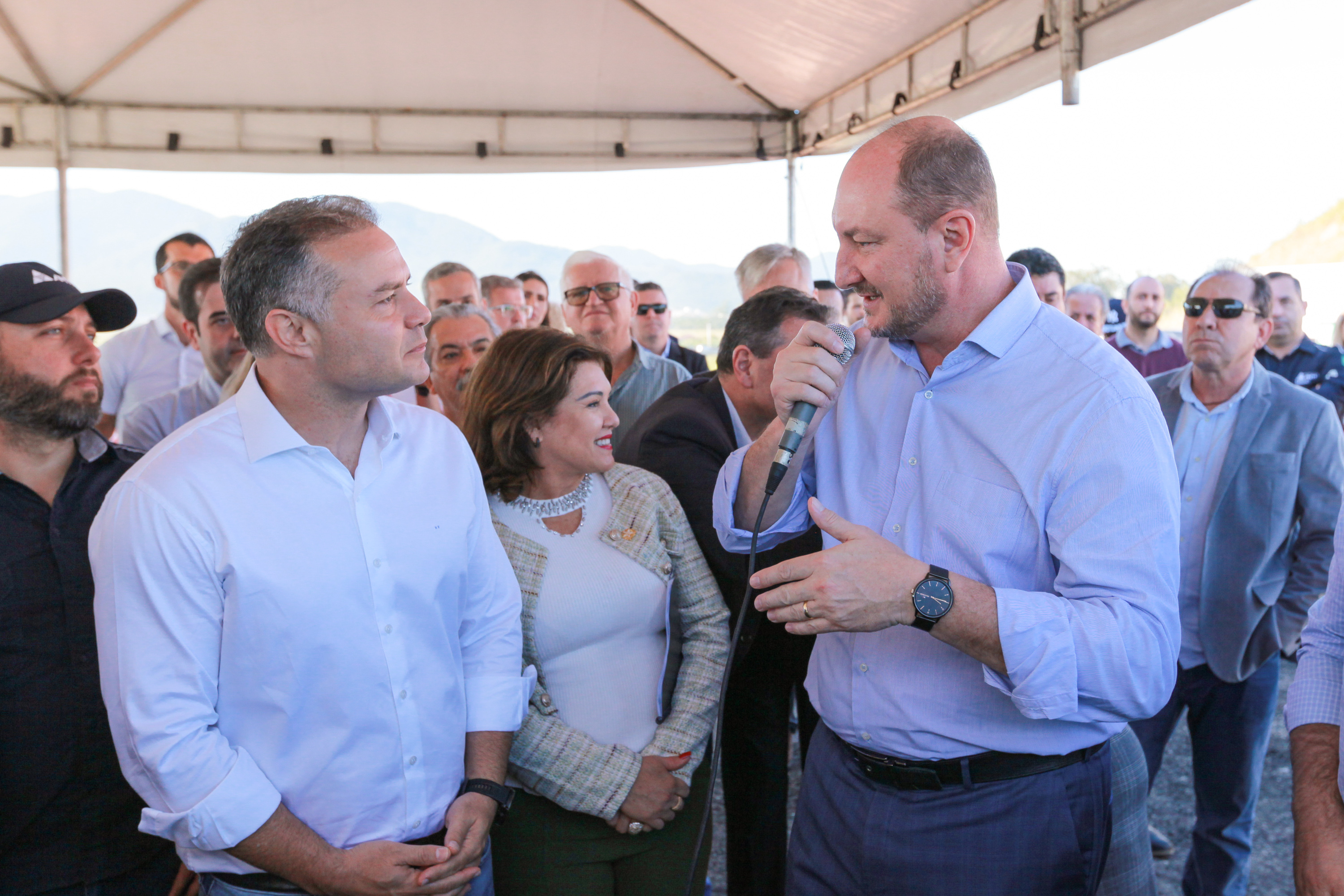 Presidente Mauro de Nadal visita contorno viário com Ministro dos Transportes Renan Filho