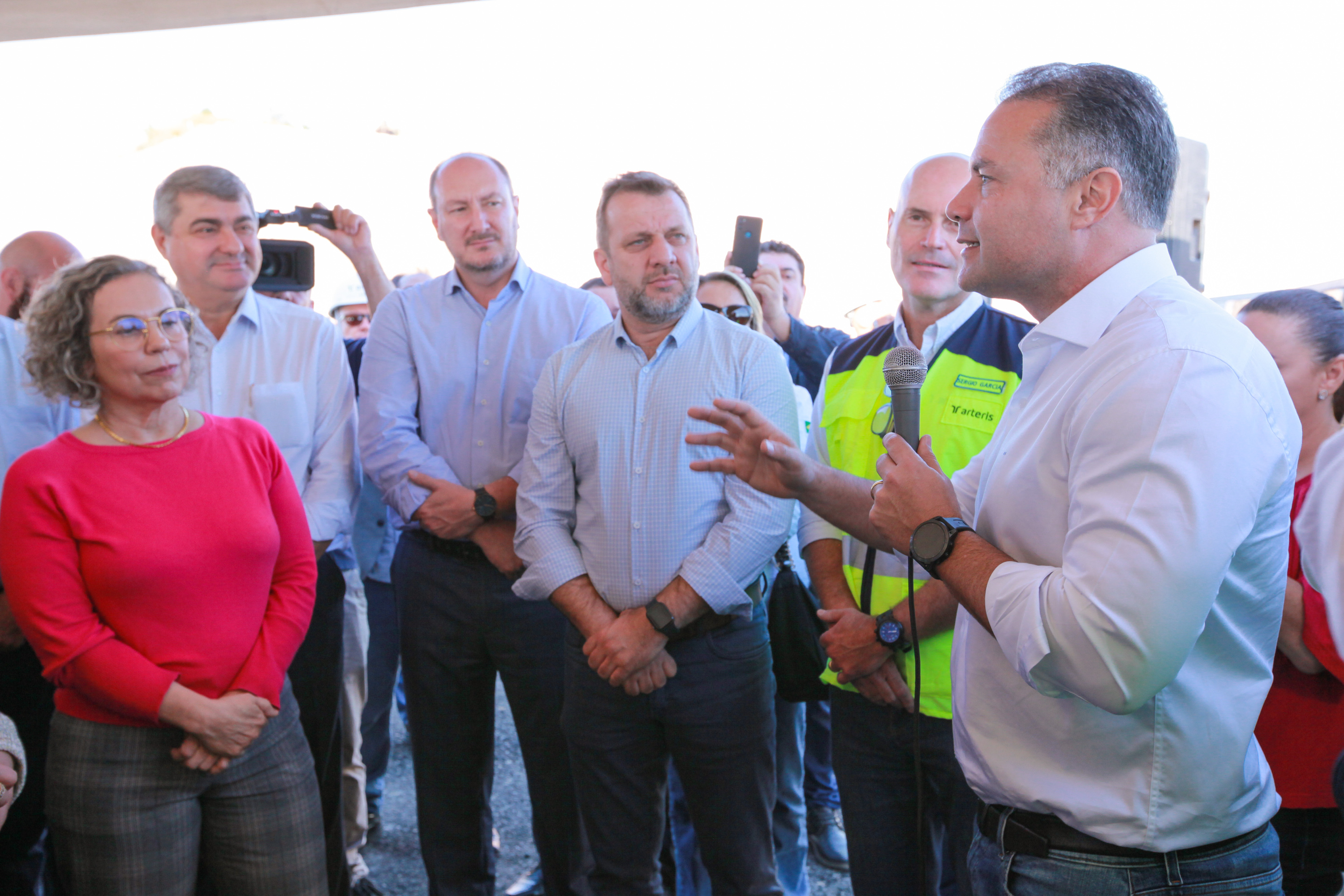 Presidente Mauro de Nadal visita contorno viário com Ministro dos Transportes Renan Filho