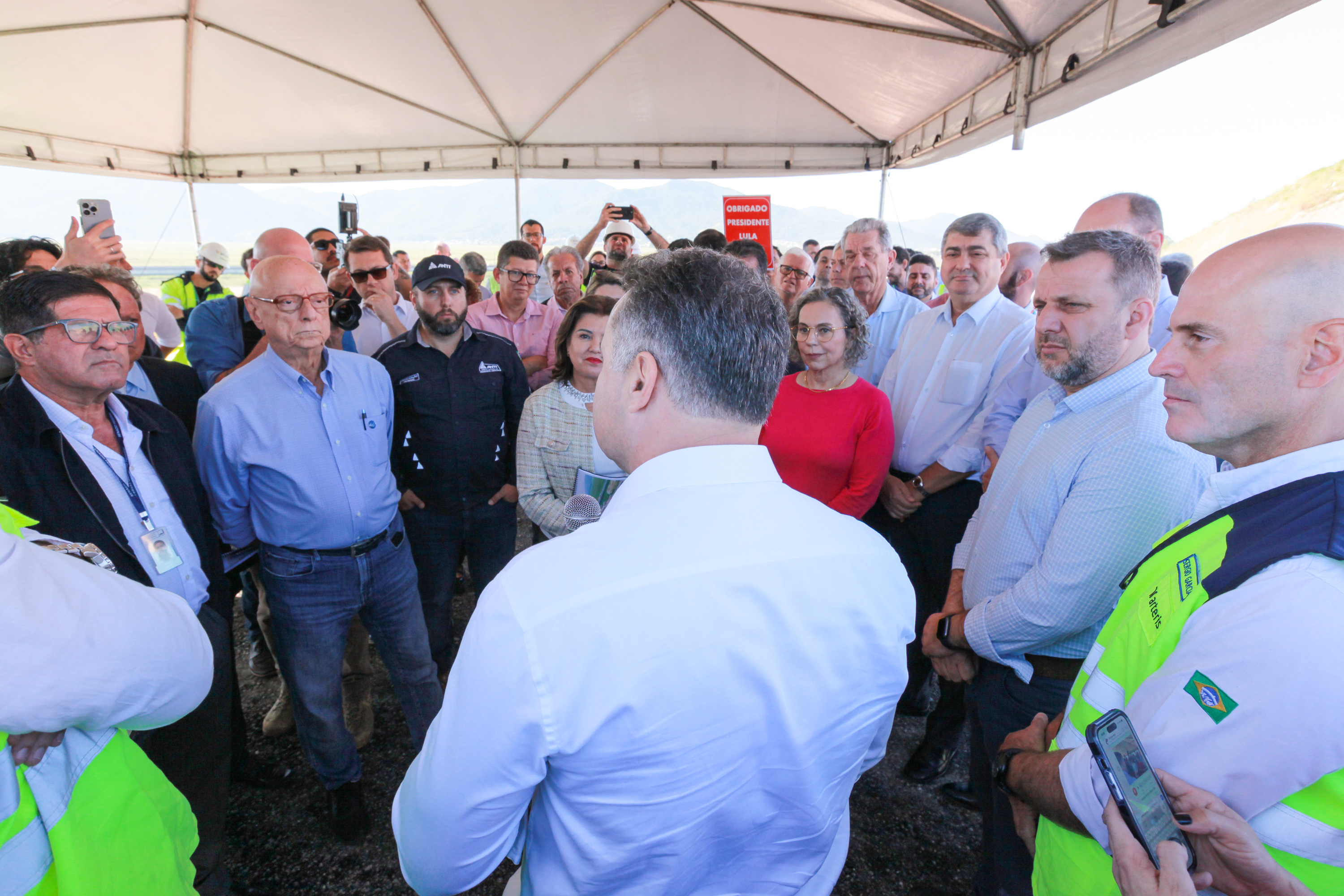 Presidente Mauro de Nadal visita contorno viário com Ministro dos Transportes Renan Filho