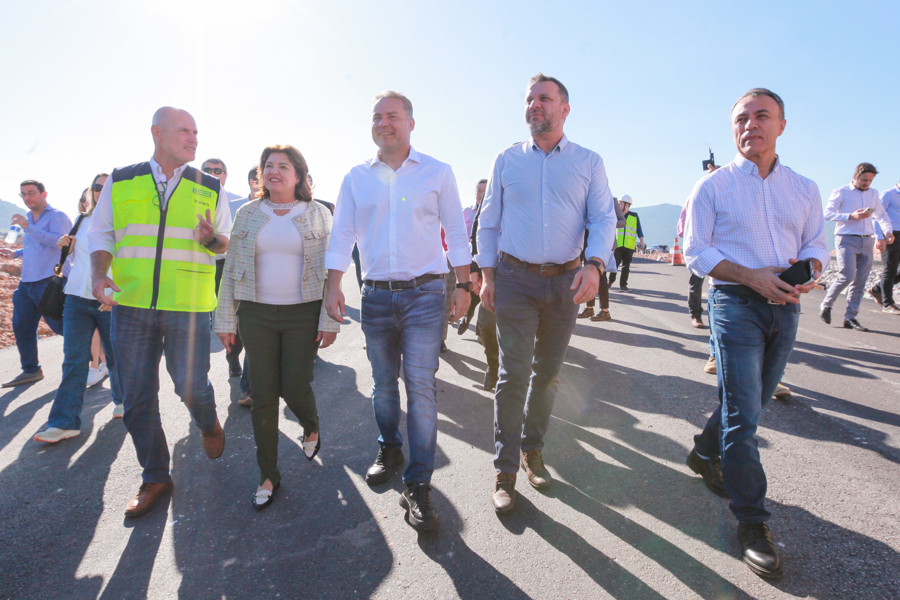 Presidente Mauro de Nadal visita contorno viário com Ministro dos Transportes Renan Filho