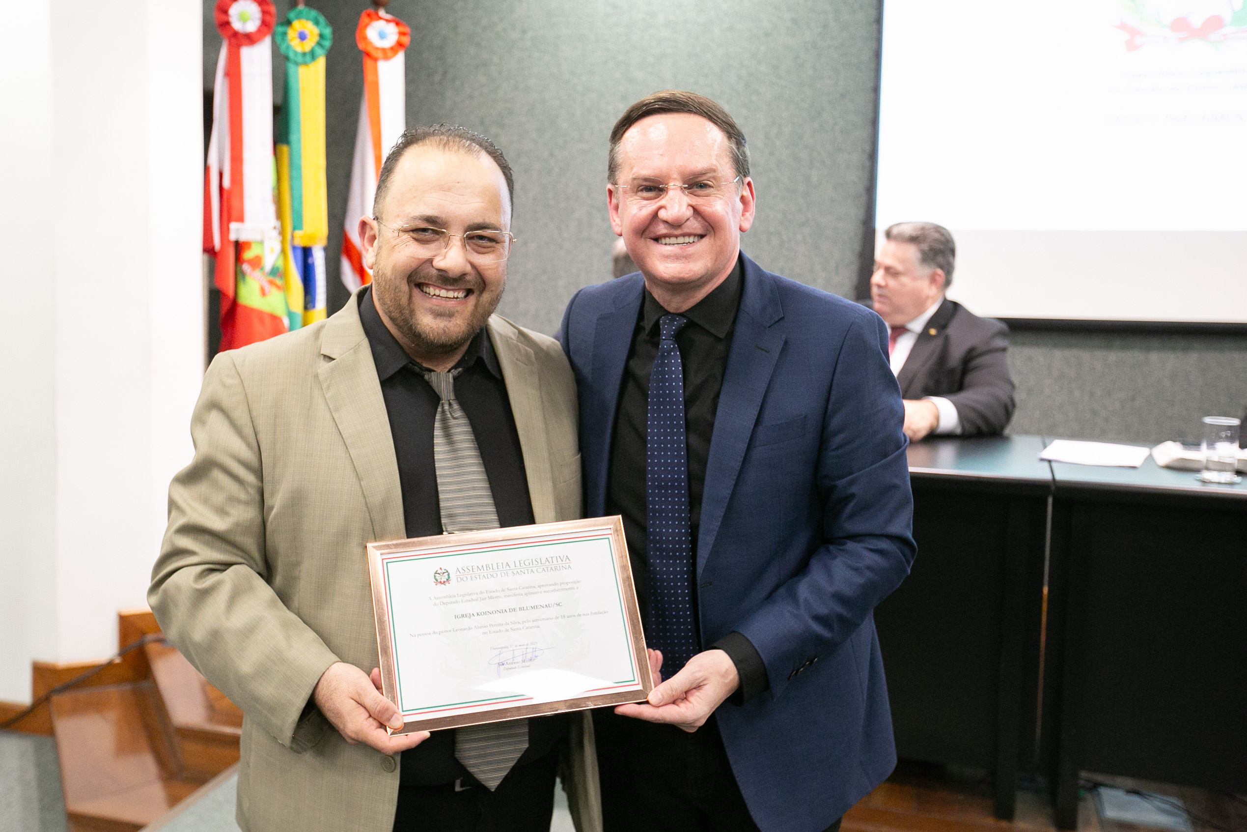 Lançamemento da Frente Parlamentar Evangélica - Pastor Leonardo Aluisio e Deputado Jair Miotto (União)