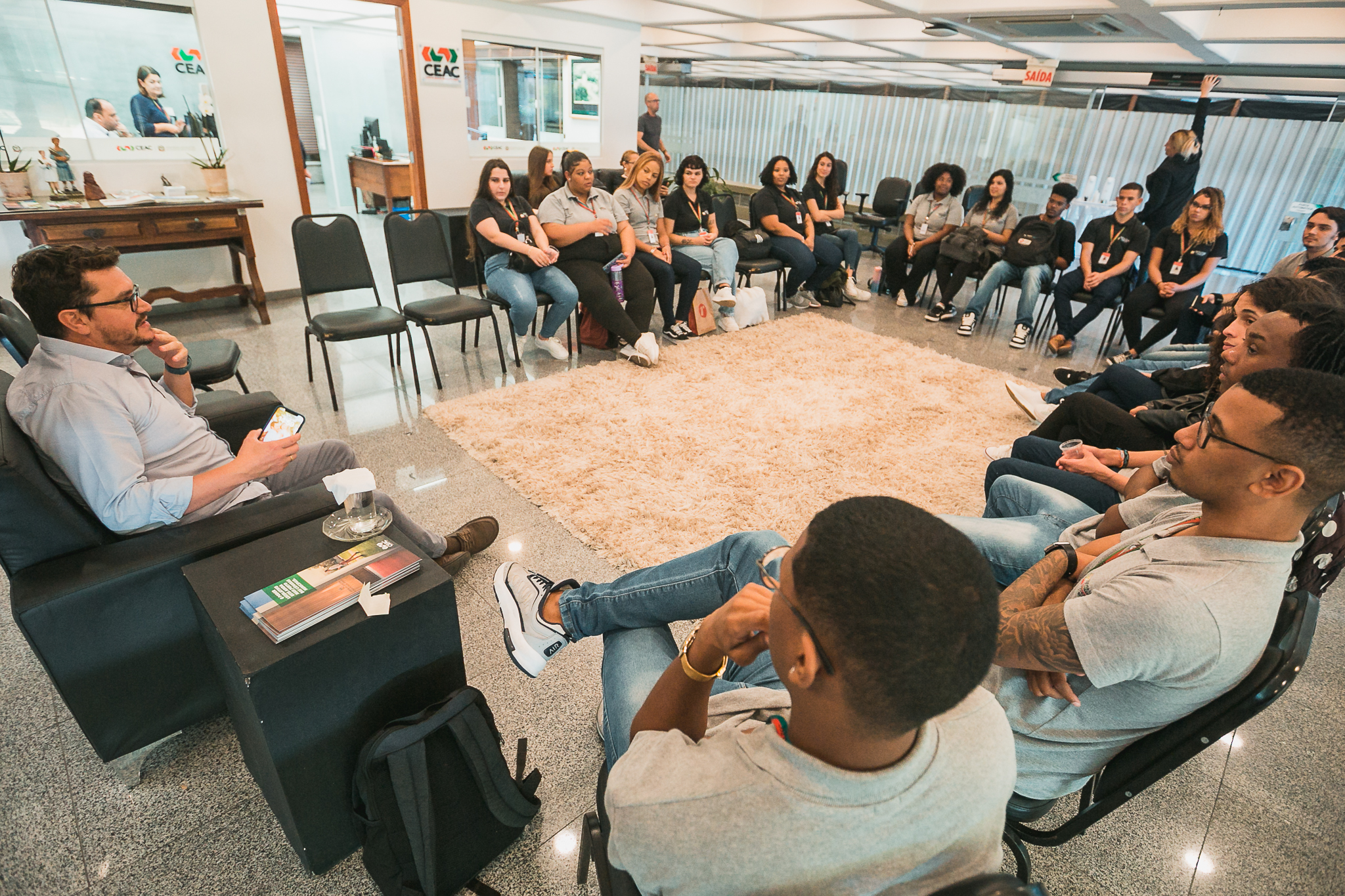 Roda de Conversa entre o CEAC e os estagiários do PAB