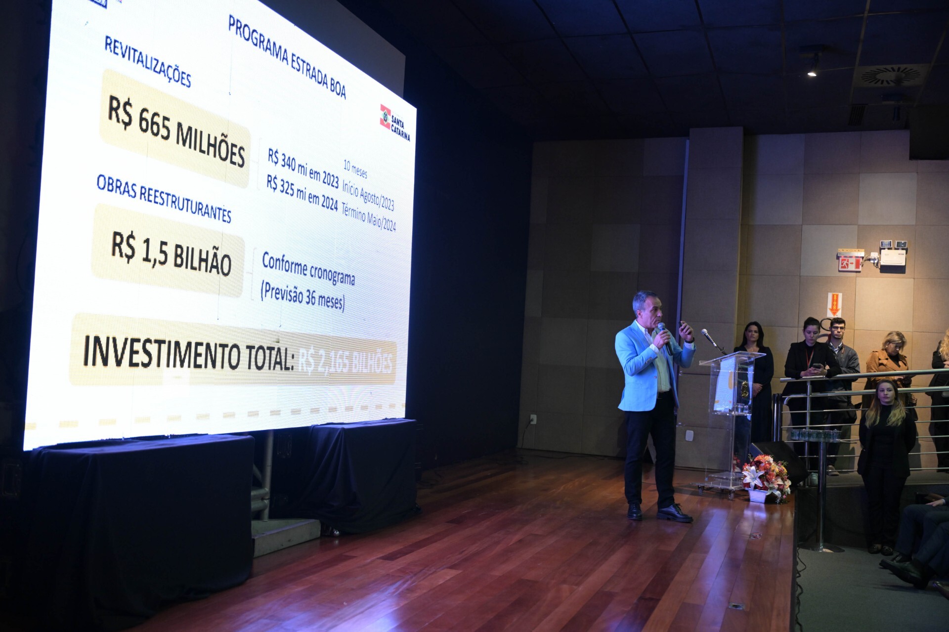 O programa Estrada Boa foi lançado na quinta-feira, em Florianópolis
FOTO: Ascom Governo do Estado