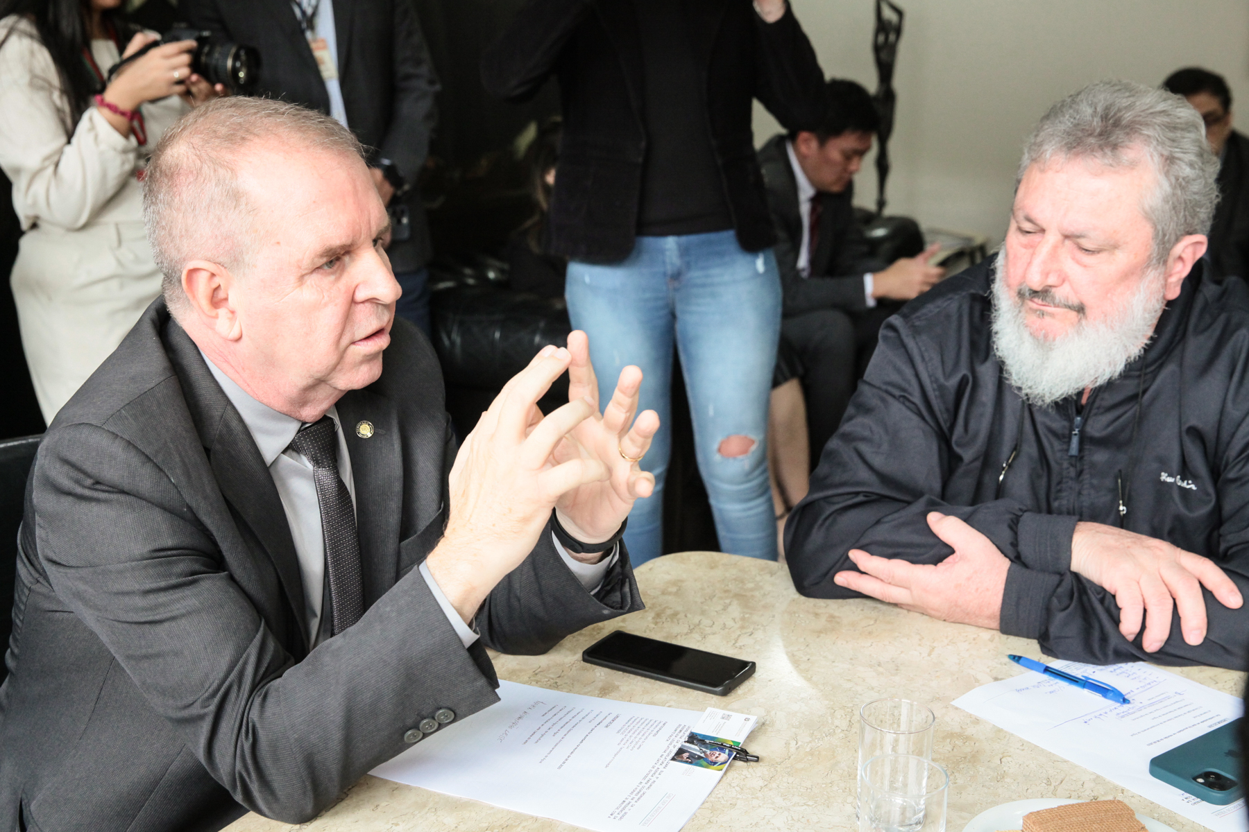 Reunião da Bancada do Oeste - Deputado Maurício Eskudlark (PL)  - Deputado Padre Pedro Baldissera (PT)