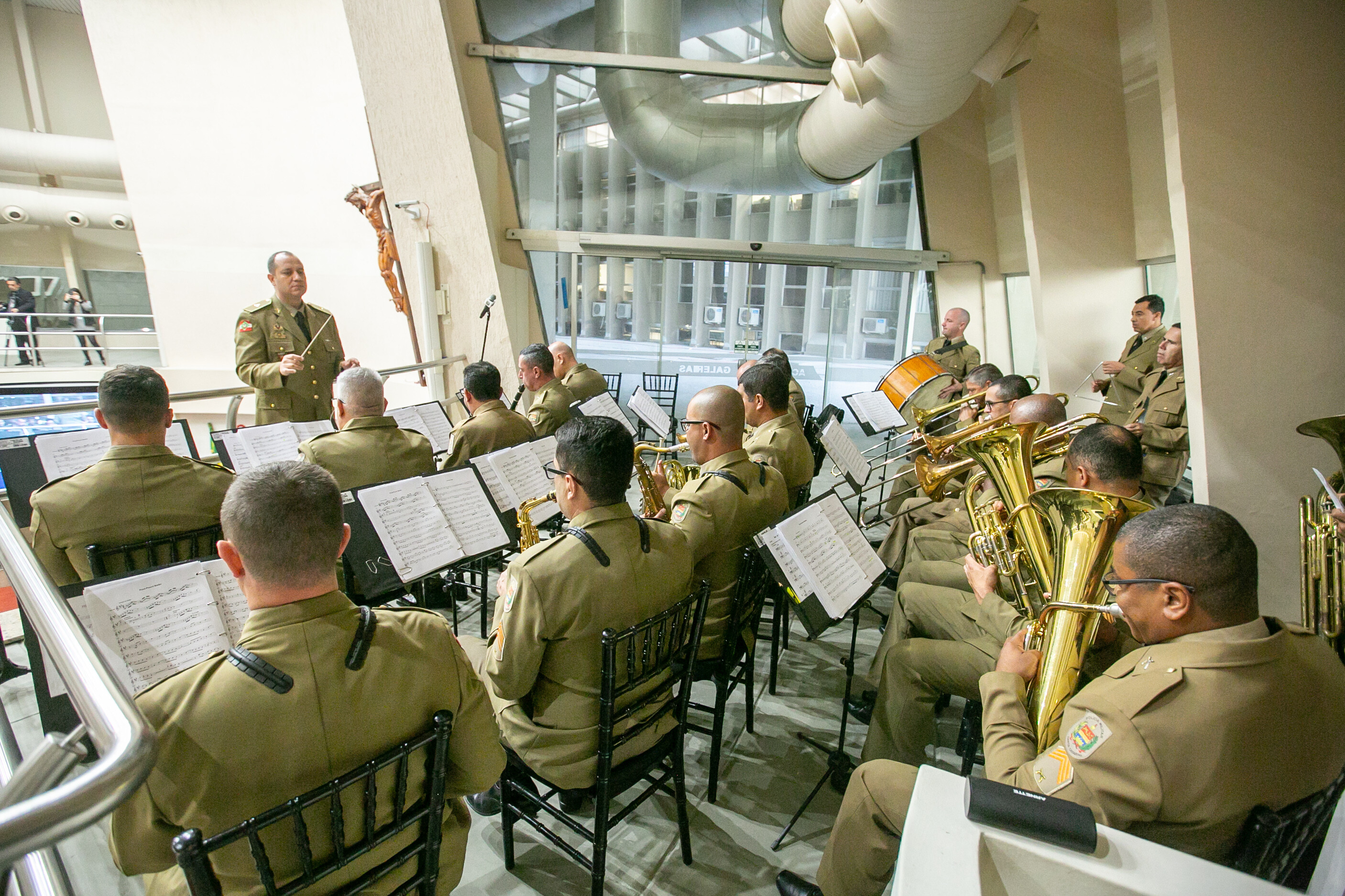 Ato comemora os 130 anos da banda de música da Polícia Militar