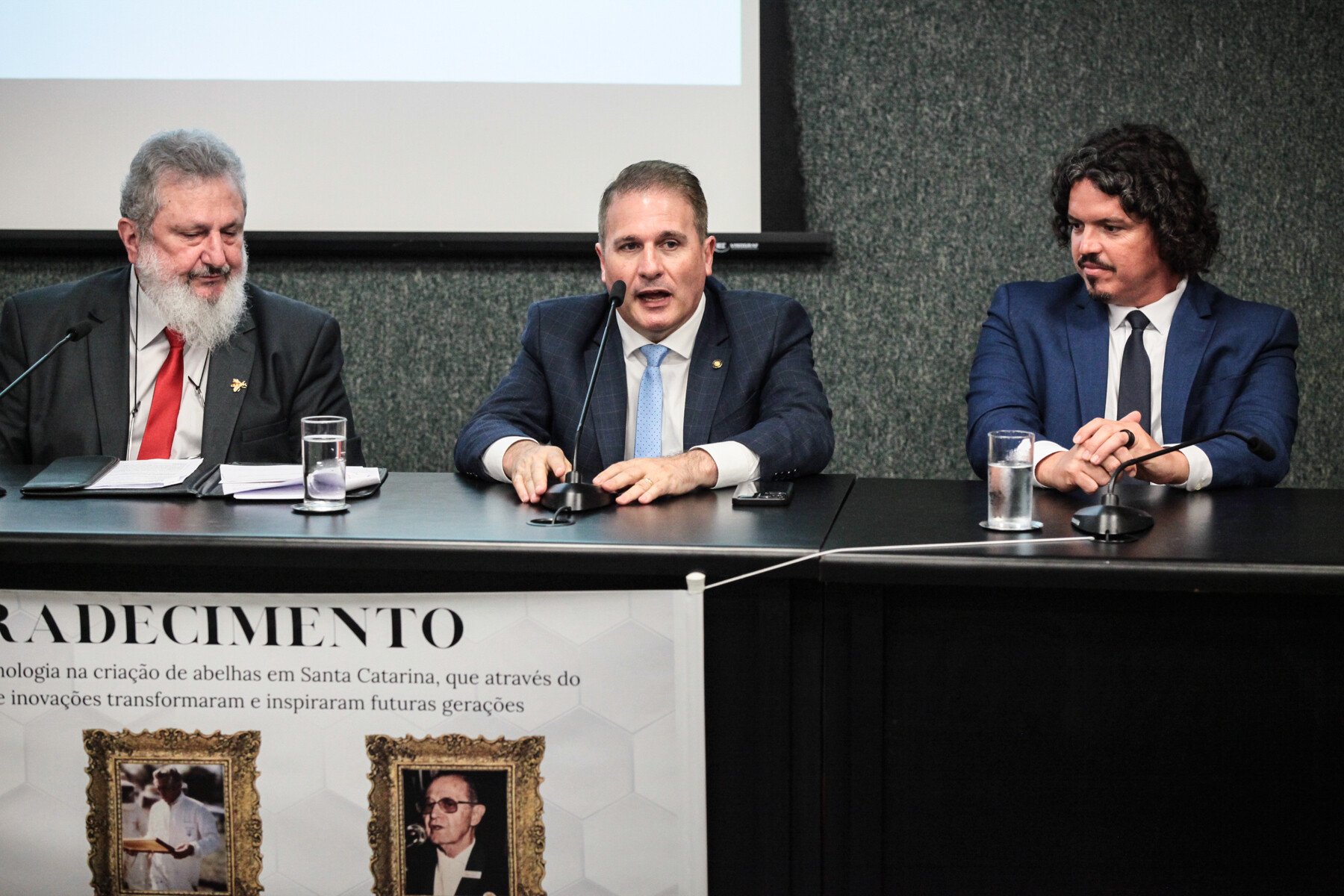 Deputados Padre Pedro Baldissera, Altair Silva e Marquito
