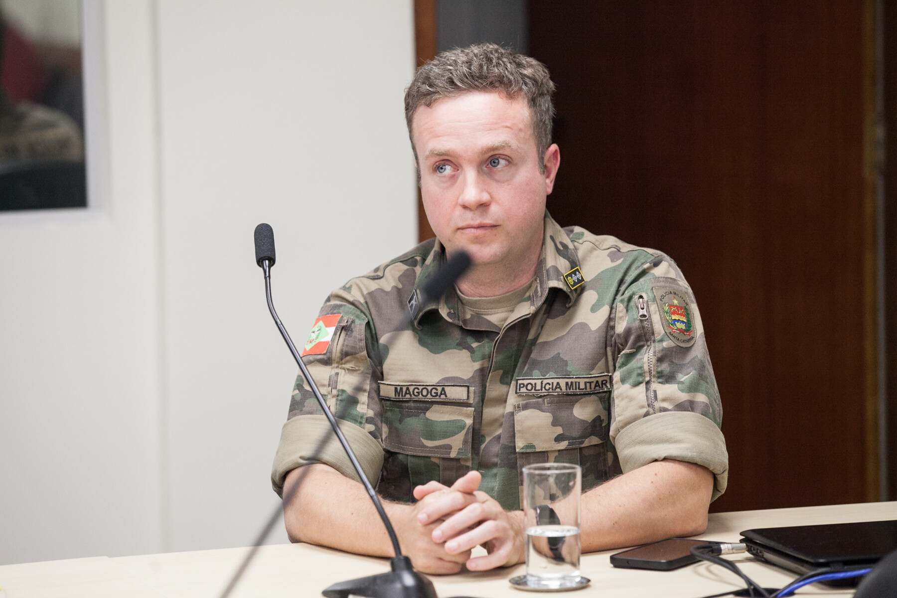 Major Fernando Magoga, chefe de Operações da PMA/SC