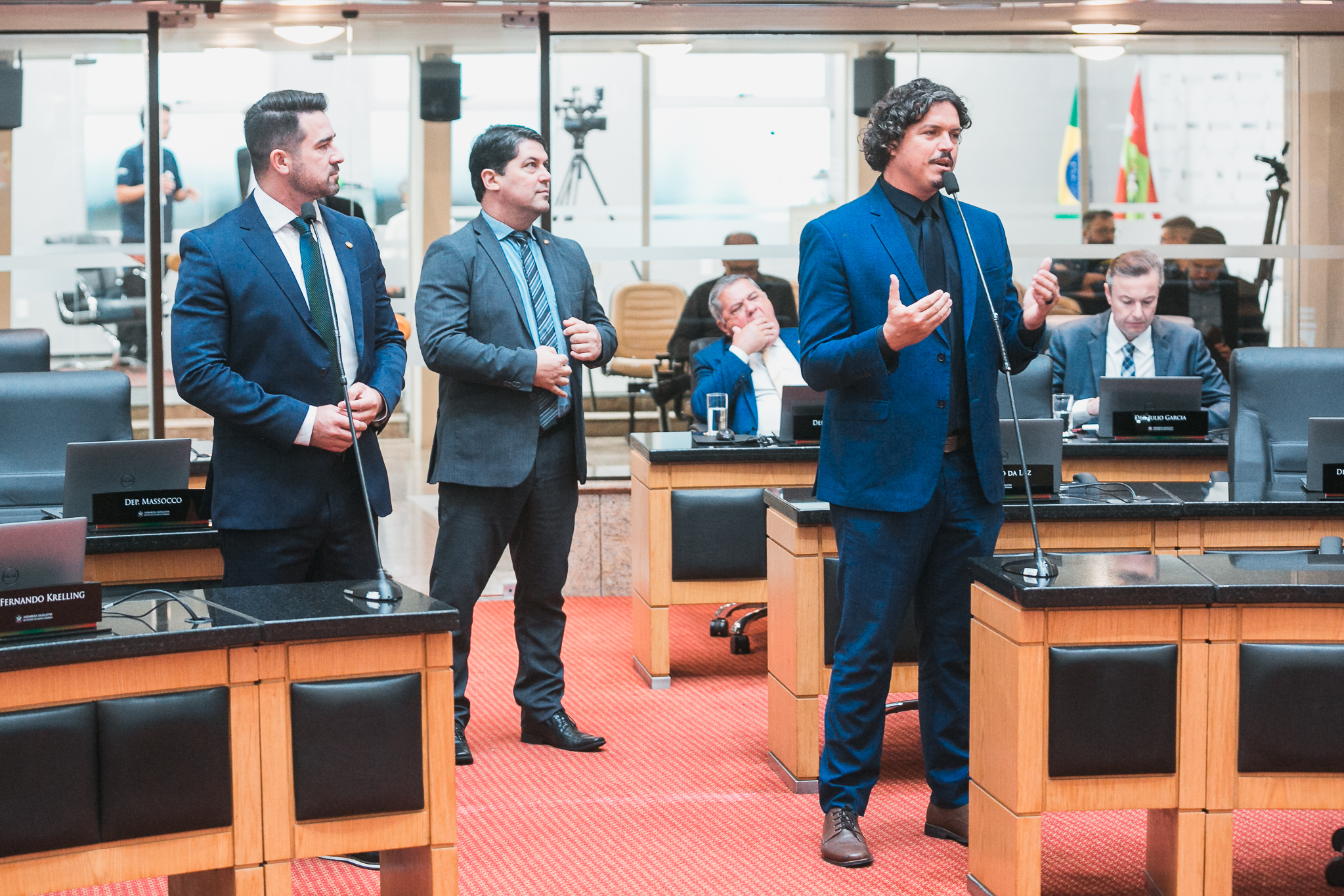 - Deputado Daniel Cândido (Podemos) - Deputado Emerson Stein (MDB) - Deputado Marquito (PSOL)