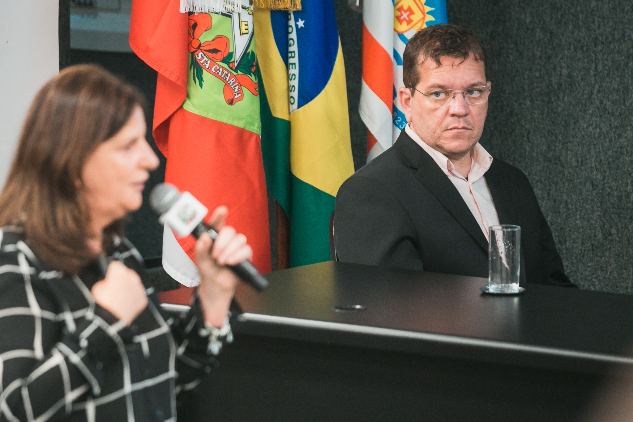 Carme Zanotto-Presidente da Secretaria da Saúde -Sylvio da Costa Junior-Superintendente do Ministério da Saúde