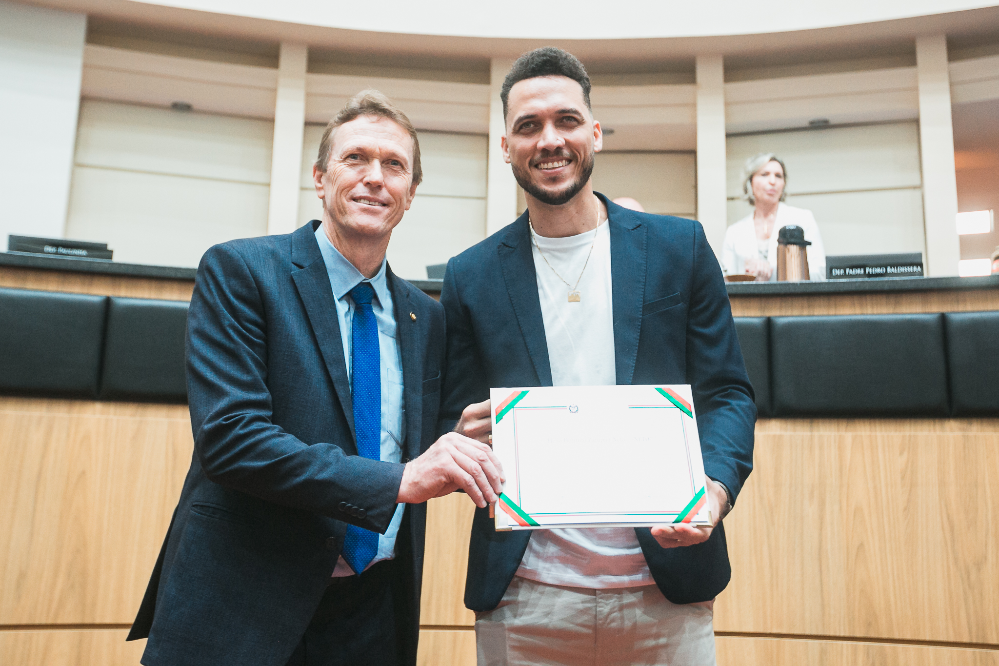 - Deputado Volnei Weber (MDB)
-Hélio Hermito Zampier ex-jogador da Chapecoense, NETO