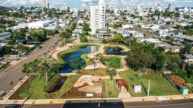 Foto aérea de São Miguel do Oeste. Fonte: Prefeitura Municipal de São Miguel do Oeste.