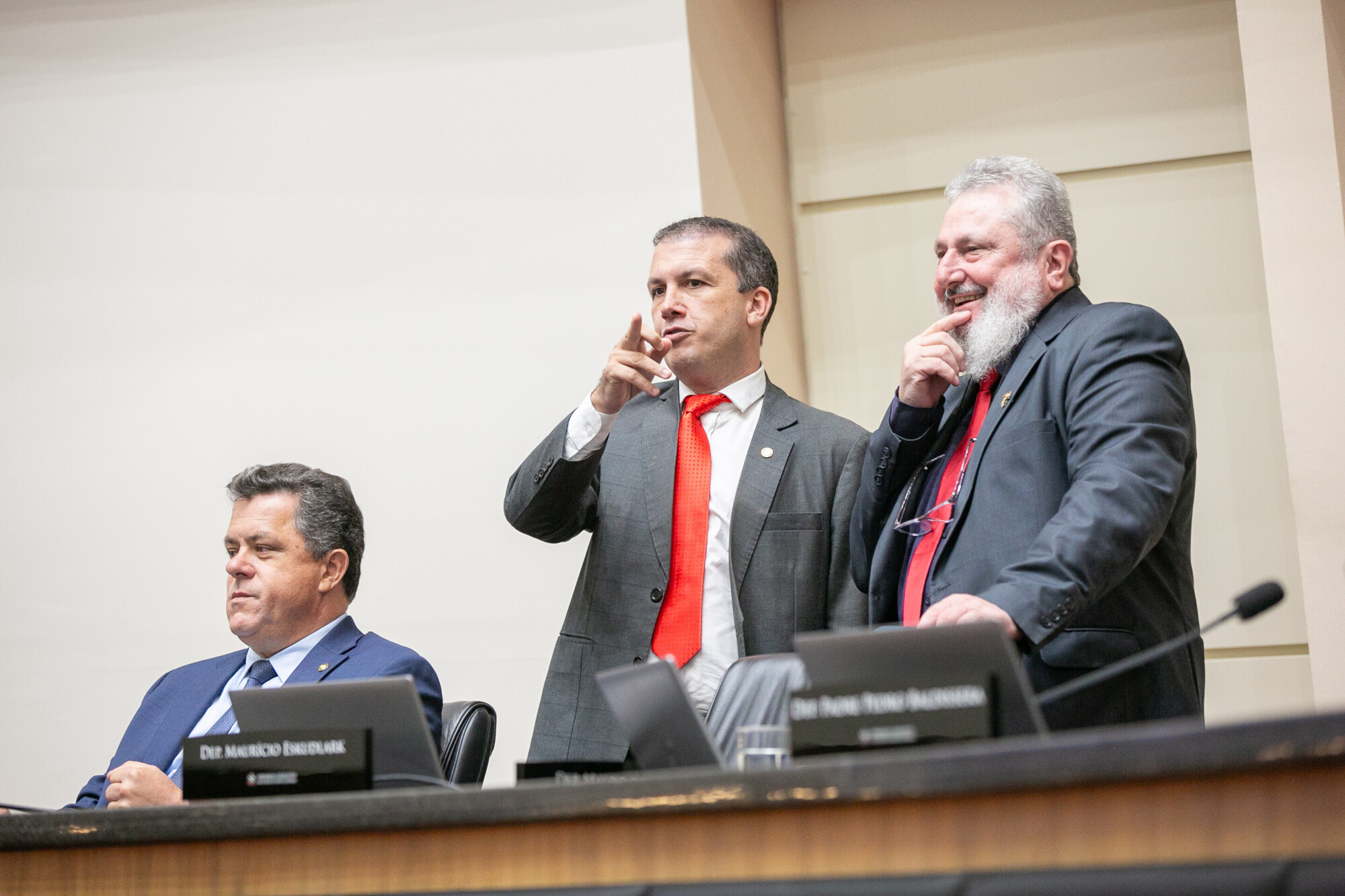 - Deputado Ivan Naatz (PL) 	
 - Deputado Camilo Martins (Podemos) - Deputado Padre Pedro Baldissera (PT)