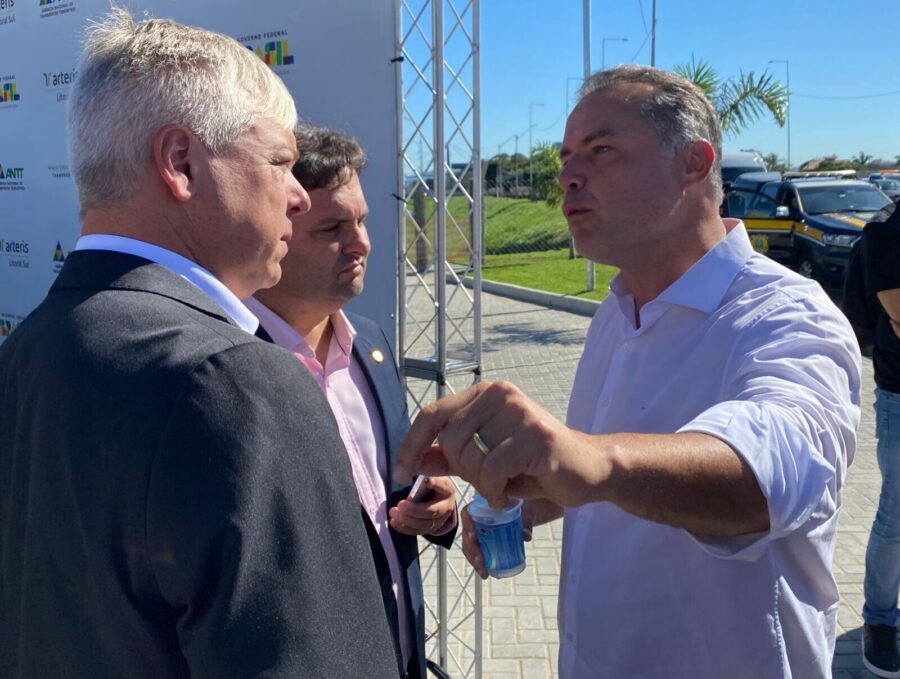 Deputado Fabiano da Luz e ministro dos Transportes, Renan Filho FOTO: Comunicação Fabiano da Luz