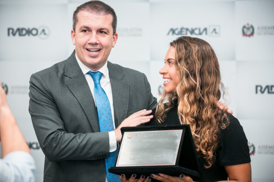 Deputado Camilo Martins e Tainá Hinckel