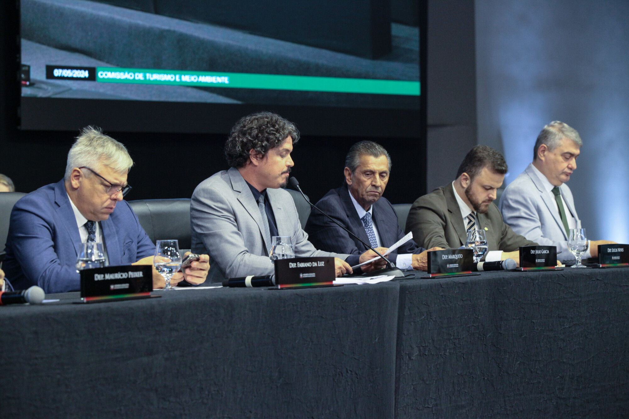 - Deputado Fabiano da Luz (PT) 	
- Deputado Marquito (PSOL)
- Deputado Julio Garcia (PSD)  - Deputado Lucas Neves (Podemos) 	
	
 - Deputado Antídio Lunelli (MDB)