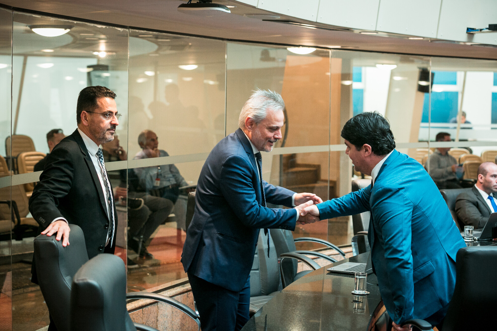 - Deputado Soratto (PL)
-Beto Martins - Secretário de Portos, Aeroportos e Ferrovias SC  - Deputado Emerson Stein (MDB)