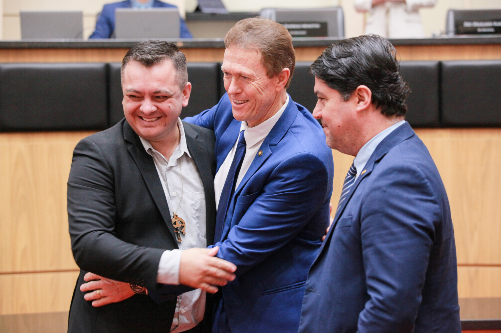 - Luiz Carlos Coelho -  Presidente do Conselho da Renovação Carismática- Deputado Volnei Weber (MDB- Deputado Emerson Stein (MDB)