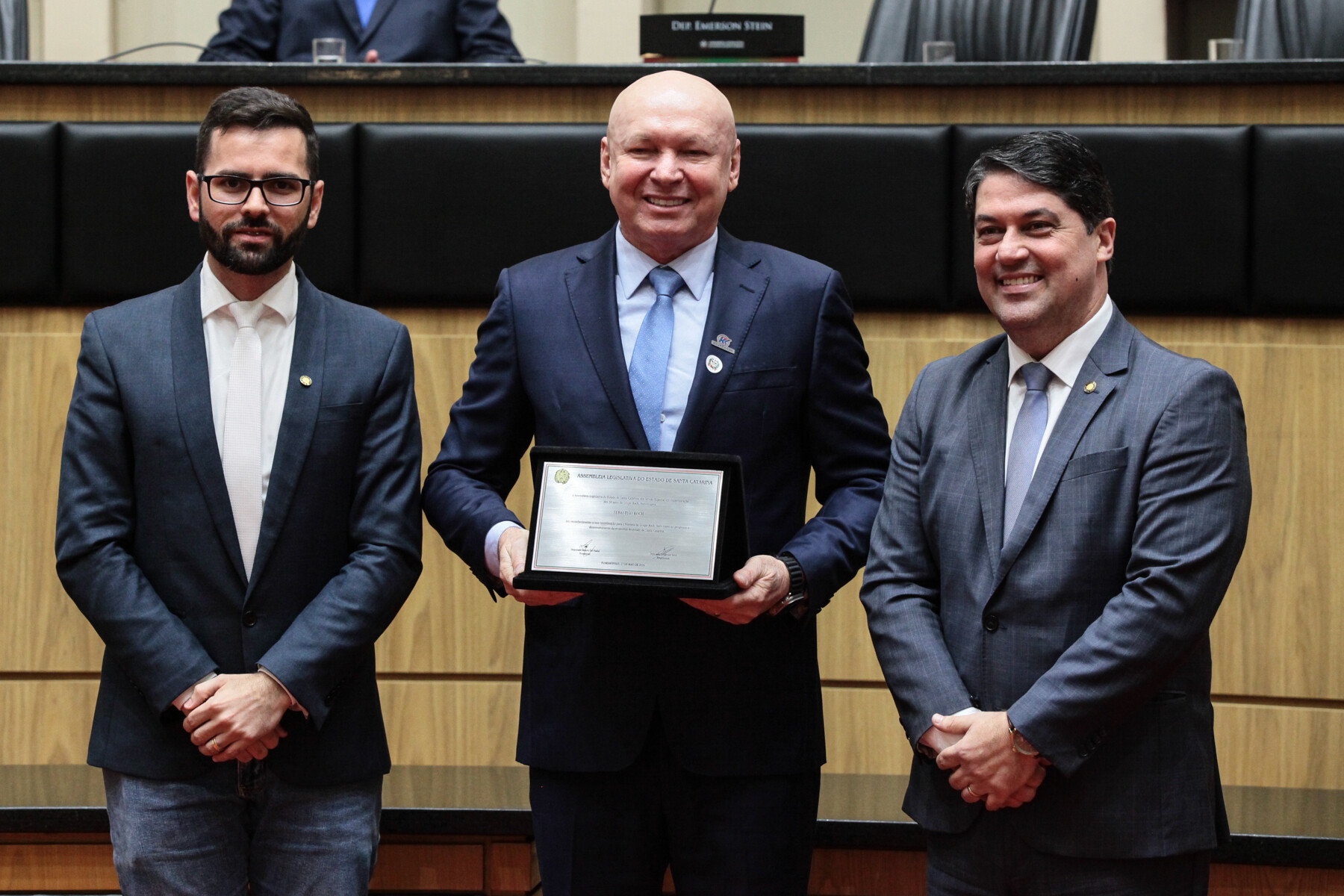 - Deputado André de Oliveira (NOVO)
- Sebastião Koch  - Deputado Emerson Stein (MDB)