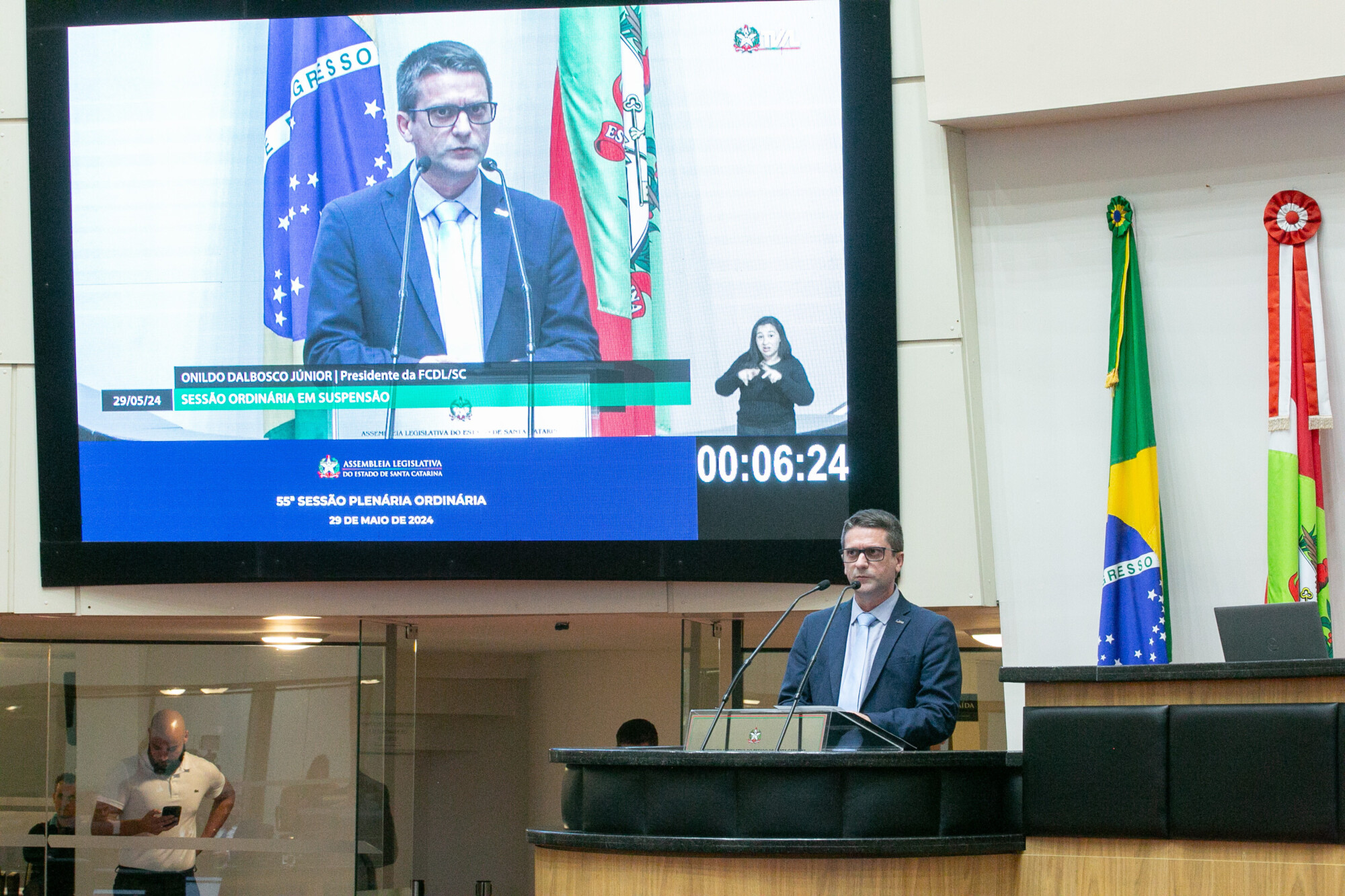 Presidente da FCDL-SC, Onildo Dalbosco Junior
