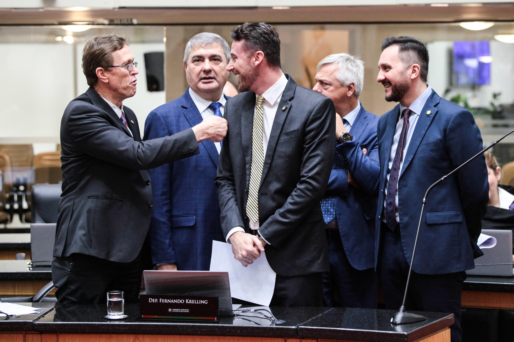 - Deputado Volnei Weber (MDB)
 - Deputado Antídio Lunelli (MDB) 	
 - Deputado Fernando Krelling (MDB) 	
 - Deputado Fabiano da Luz (PT) 	
 - Deputado Pepê Collaço (PP)