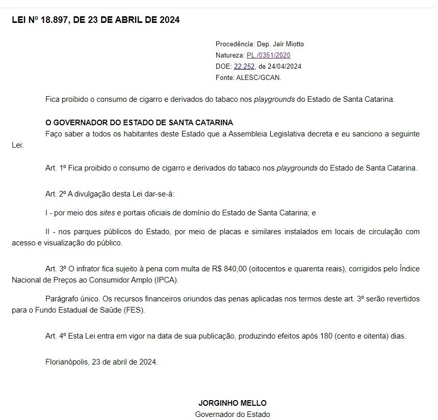 O descumprimento implicará em multa de R$ 840 FOTO: Divulgação
