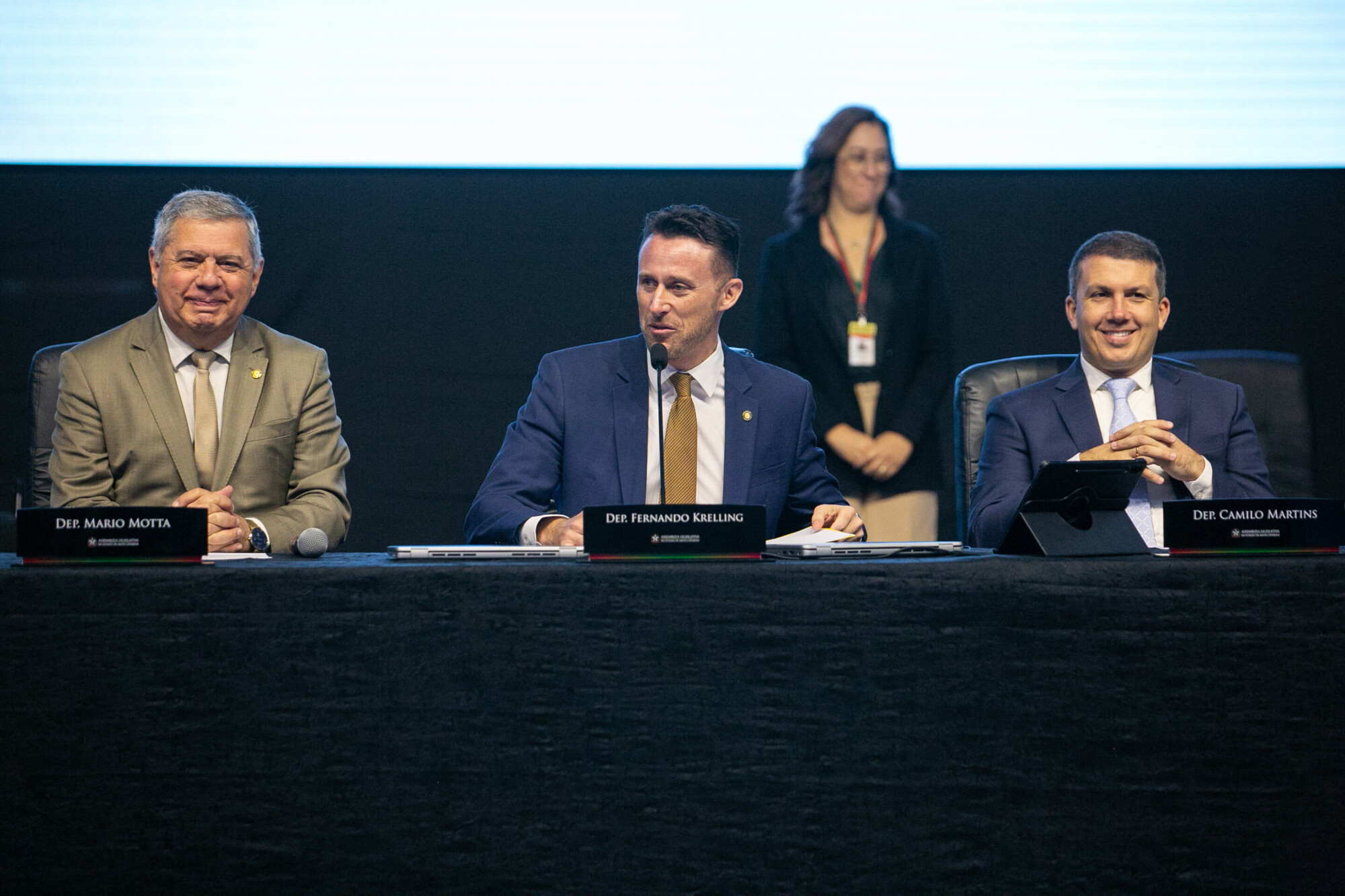 - Deputado Mário Motta (PSD)
 - Deputado Fernando Krelling (MDB) 	
 - Deputado Camilo Martins (Podemos)