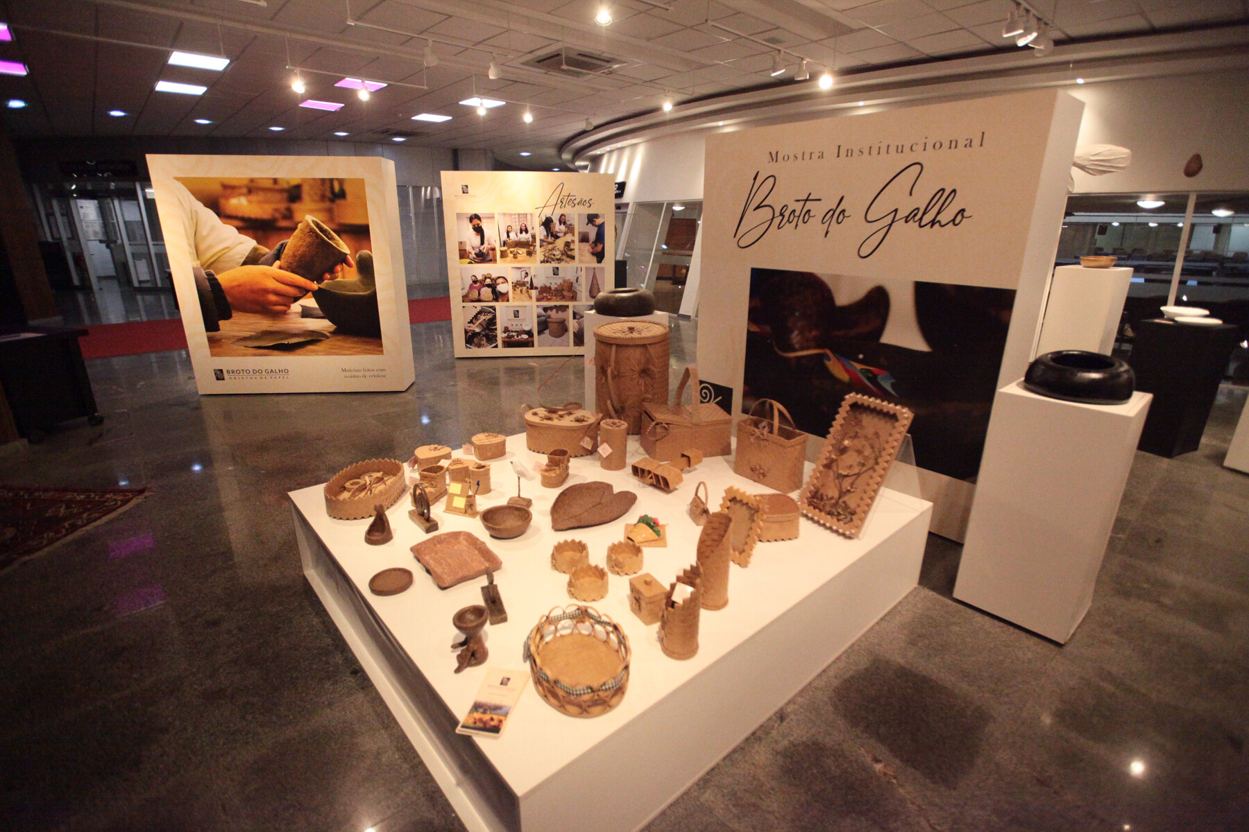Abertura da Mostra Institucional “Projeto Broto do Galho: uma proposta de artesanato sustentável”