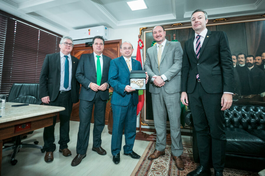 Deputado Sérgio Aguiar, presidente da Unale, e parlamentares