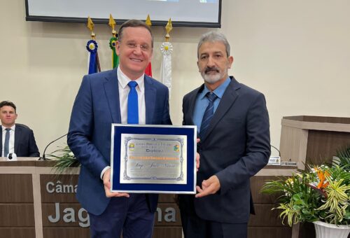Miotto prestigia eventos com a presença do governador de Goiás e recebe título de Cidadão Jaraguense
