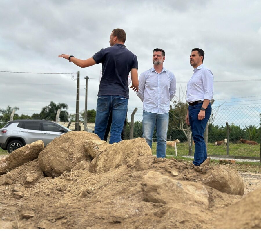 Deputado Estêner Soratto acompanha as obras