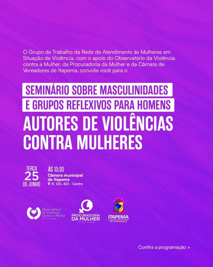Seminário aborda criação de grupos reflexivos para homens no combate à violência contra a mulher