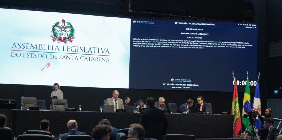 Sessão desta quarta-feira (5) da Assembleia Legislativa, realizada em Joinville