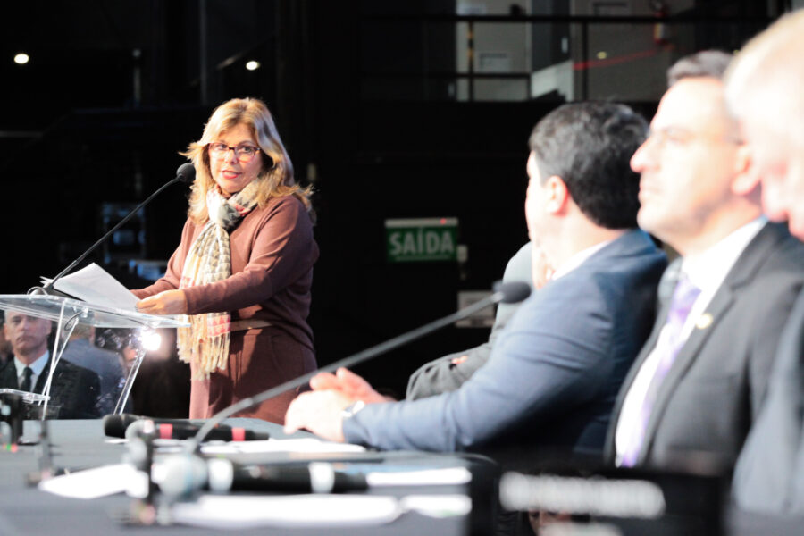 Rosely Aparecida Rodrigues, presidente da Apait, participou da reunião da comissão, realizada em Criciúma