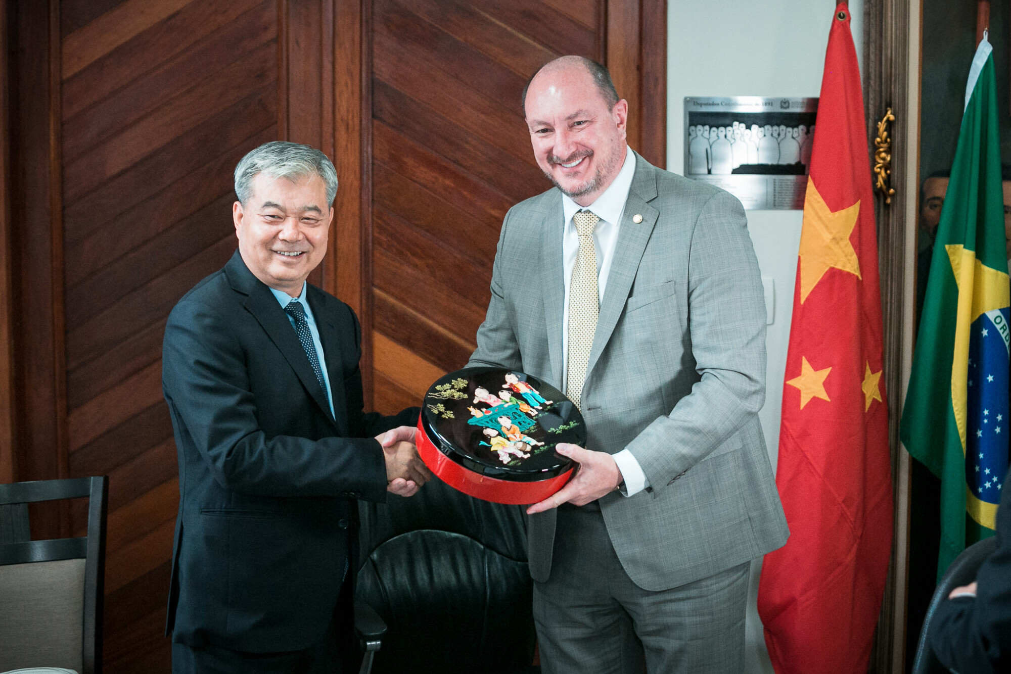 Recepção da delegação política e empresarial da Província de Shanxi, da China na Pesidência da ALESC