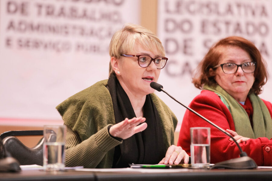 Deputada Luciane Carminatti presidiu a audiência pública sobre o SC Saúde