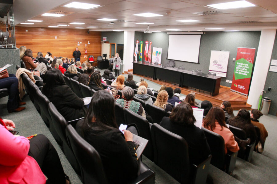 O seminário acontece no Plenarinho Deputado Paulo Stuart Wright.