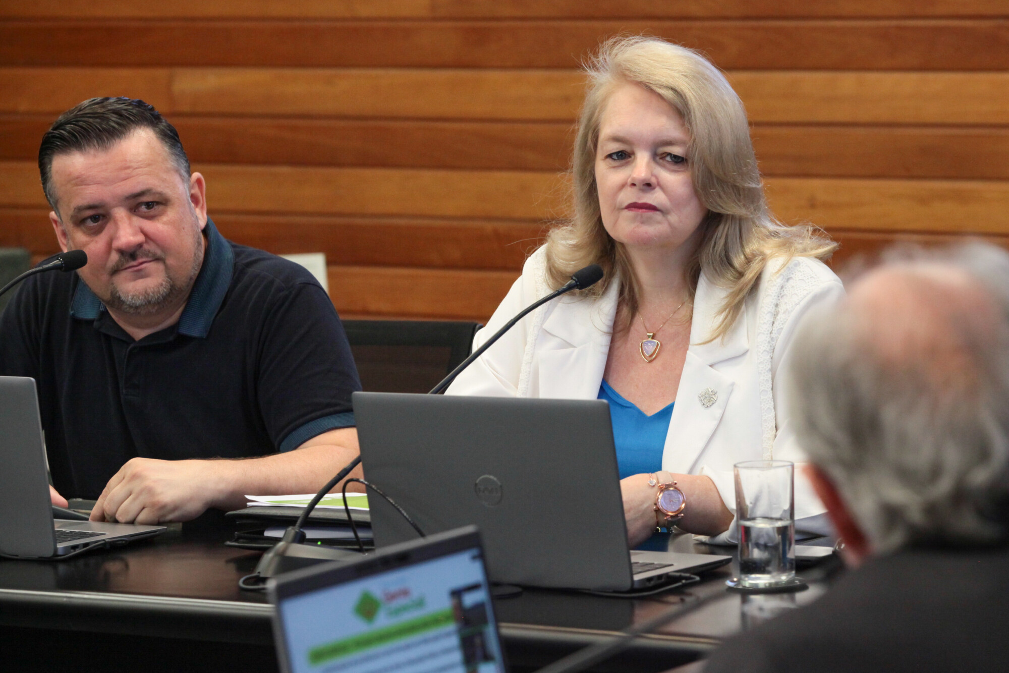 -Anderson Rodrigo Floriano - Gerente de Modalidades e Diversidades curriculares - Jeane Rauh Probst Leite-Presidente da Fundação Catarinense de Educação Especial