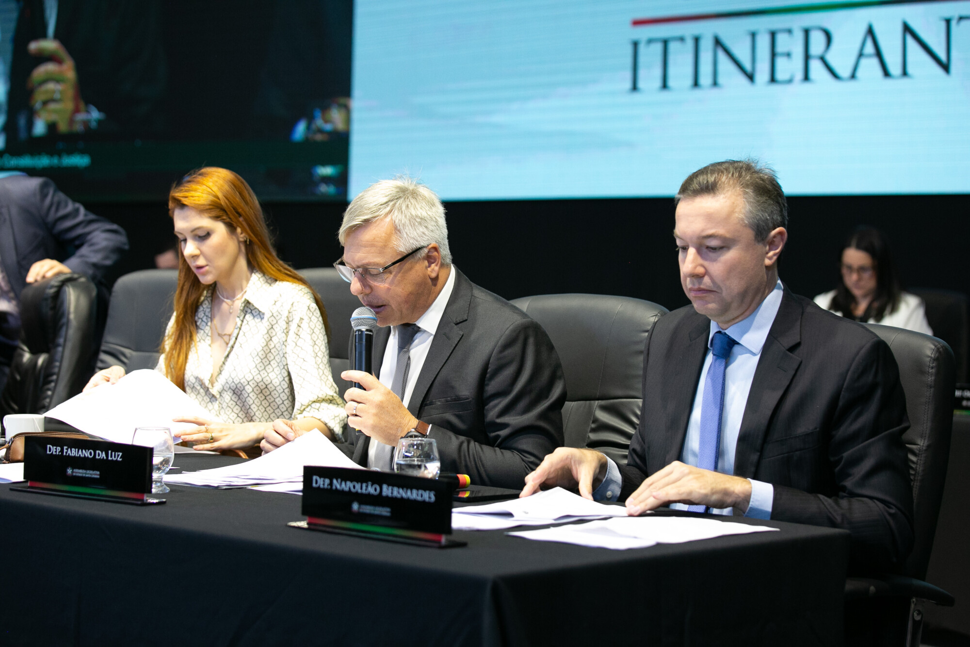 - Deputada Ana Campagnolo (PL)
 - Deputado Fabiano da Luz (PT) 	 - Deputado Napoleão Bernardes (PSD)