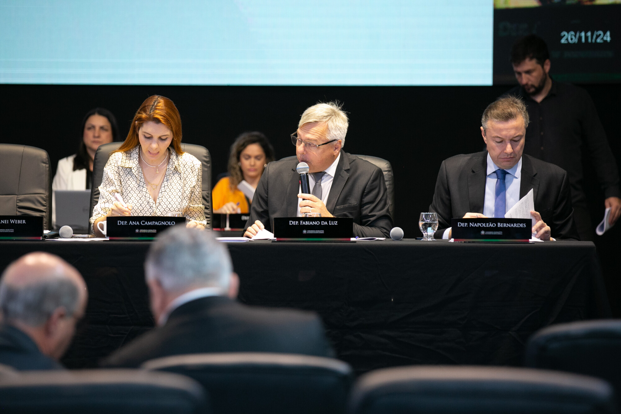 - Deputada Ana Campagnolo (PL)
 - Deputado Fabiano da Luz (PT) 	 - Deputado Napoleão Bernardes (PSD)