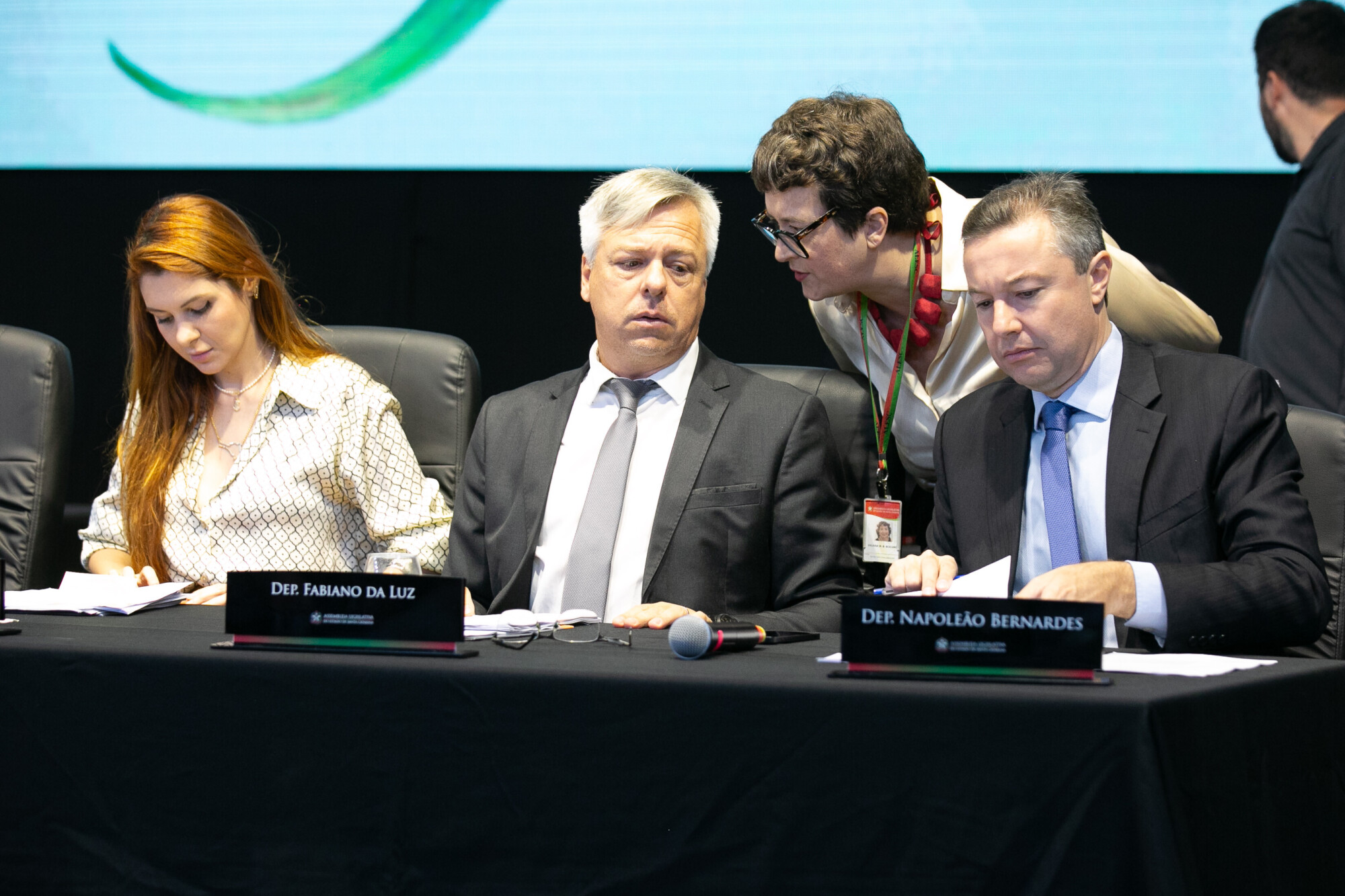 - Deputada Ana Campagnolo (PL)
 - Deputado Fabiano da Luz (PT) 	 - Deputado Napoleão Bernardes (PSD)