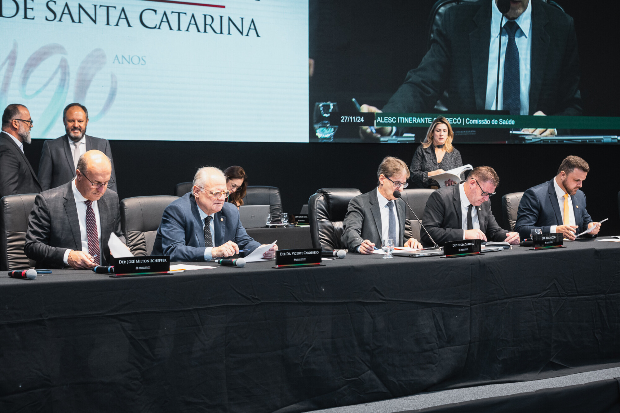 - Deputado José Milton Scheffer (PP) 	
 - Deputado Dr. Vicente Caropreso (PSDB) 
 - Deputado Neodi Saretta (PT) 	
 - Deputado Edilson Massoco (PL)	
 - Deputado Lucas Neves (Podemos)