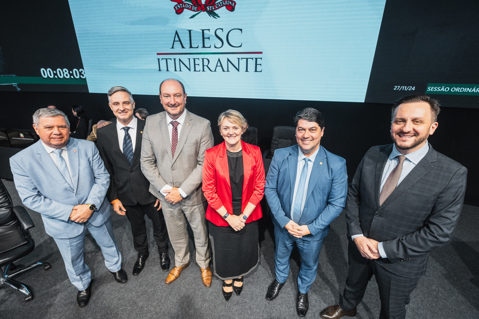 - Deputado Mário Motta (PSD)- Deputado Matheus Cadorin (NOVO) - Deputado Mauro de Nadal (MDB) 	

- Deputada Luciane Carminatti (PT)
	 - Deputado Emerson Stein (MDB)   - Deputado Pepê Collaço (PP)