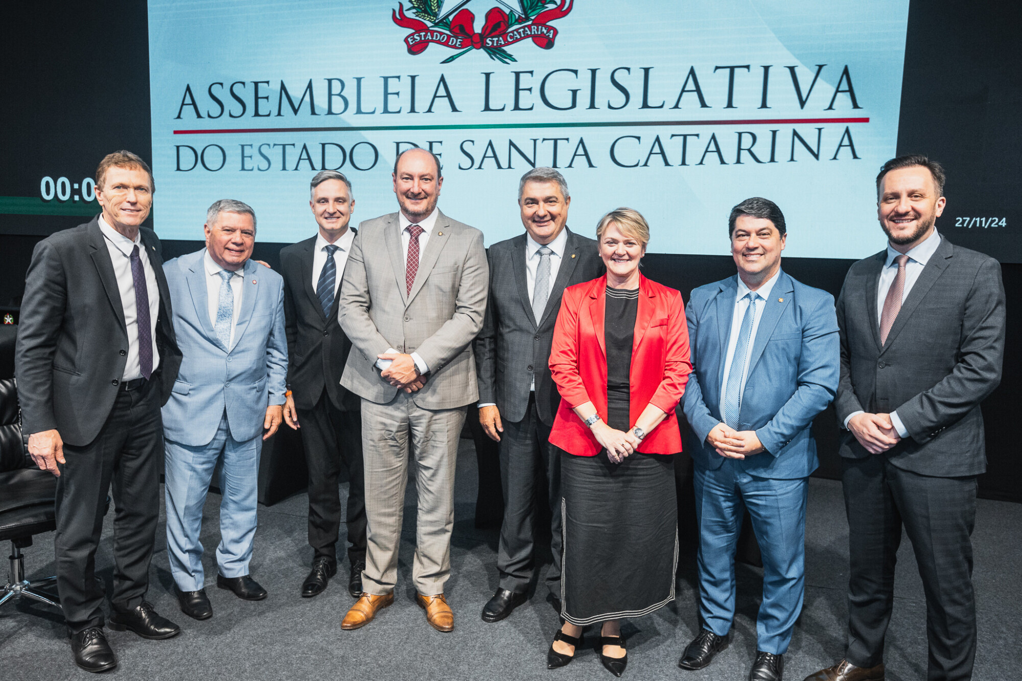 - Deputado Volnei Weber (MDB)
- Deputado Mário Motta (PSD)- Deputado Matheus Cadorin (NOVO) - Deputado Mauro de Nadal (MDB) 	 - Deputado Antídio Lunelli (MDB) 	


- Deputada Luciane Carminatti (PT)
	 - Deputado Emerson Stein (MDB)   - Deputado Pepê Collaço (PP)