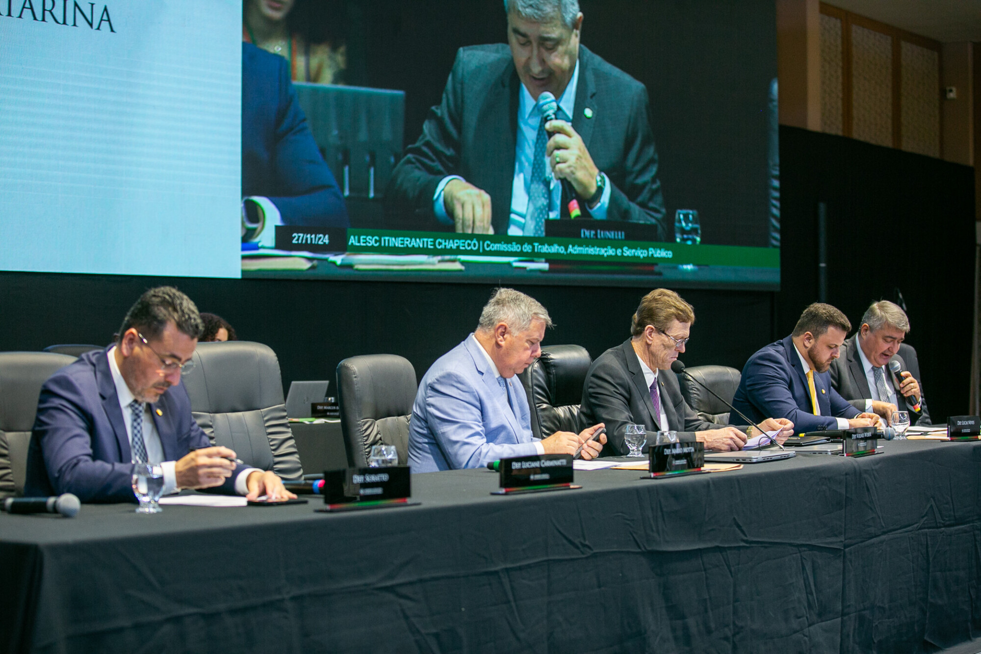 - Deputado Soratto (PL)
 - Deputado Mário Motta (PSD)
 - Deputado Volnei Weber (MDB)
 - Deputado Lucas Neves (Podemos) 	
 - Deputado Antídio Lunelli (MDB)