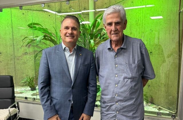 Deputado Altair Silva e o prefeito Odelmo Leão.
