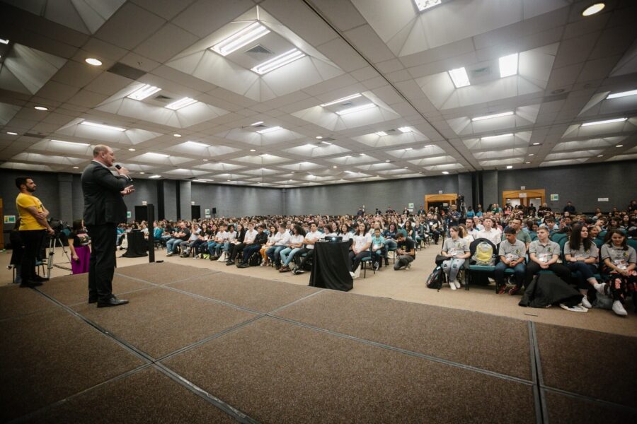 12º Encontro Estadual de Vereadores Mirins, promovido pela Escola do Legislativo em outubro de 2023