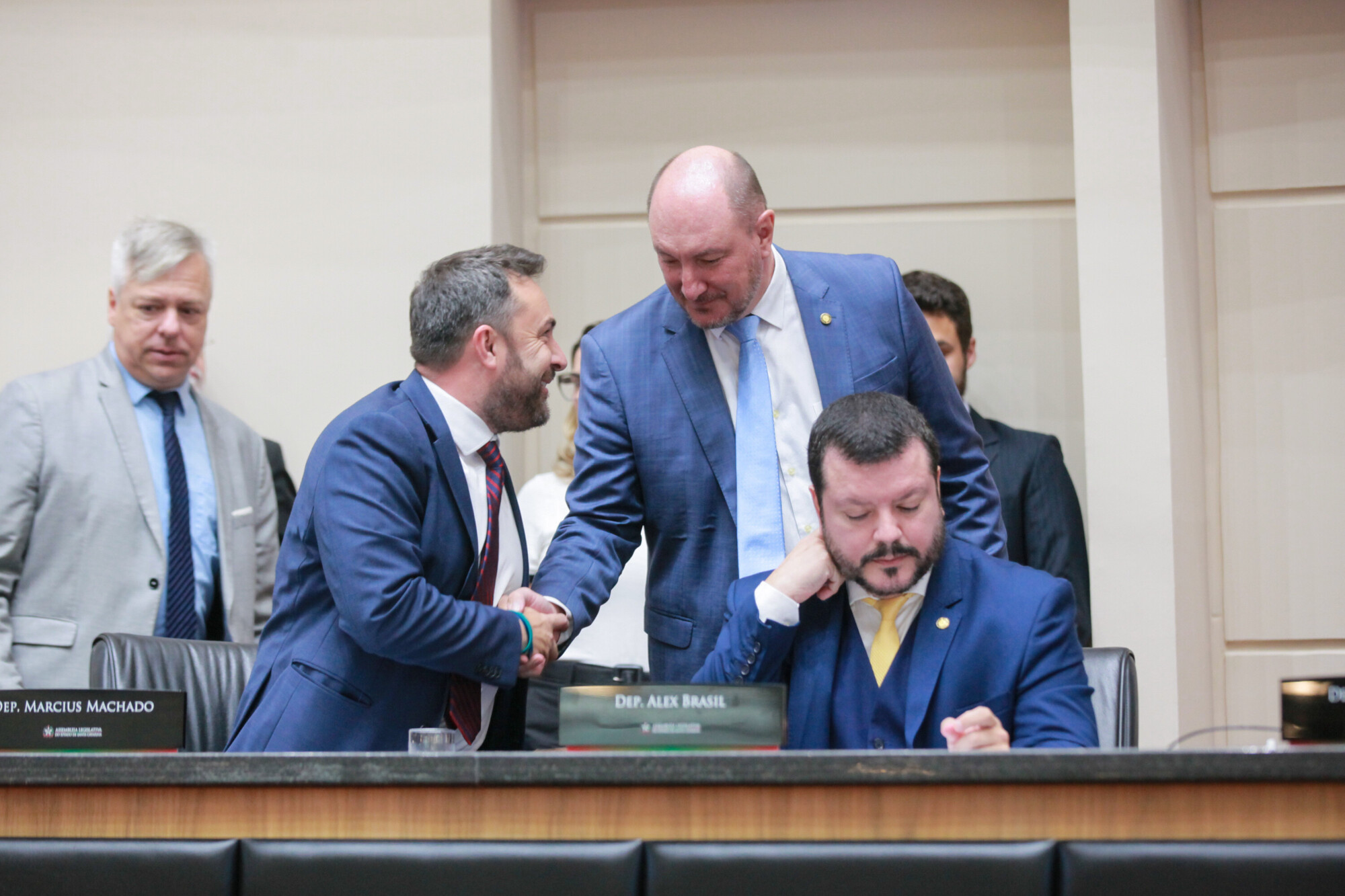 - Deputado Marcius Machado (PL) - Deputado Mauro de Nadal (MDB) 	 - Deputado Alex Brasil (PL)